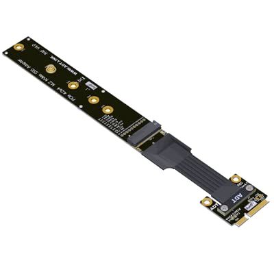 ADT-Link Mini-PCIe to M.2 NVMe Extension Cable for M.2 WiFi Slot to mPCIe Edge Extension (50cm, R64SF)