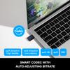 Creative BT-W5 Smart Bluetooth 5.3 Audio Transmitter with aptX Adaptive, High-Resolution 24-bit / 96 kHz Audio, Device-Switching Function, Works with PC/Mac/Gaming Consoles view 2