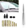 Sodcay Pack-1 Car Truck Bullet Antenna, 5.5" Aluminum Short Antenna for GM Chevy Silverado 1500 2500 3500 HD Avalanche GMC Sierra 1500 2500 3500 Denali (Silver) view 1