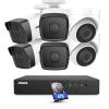 ANNKE 5MP 8CH PoE Security Camera System Wired, Indoor Outdoor IP Cameras with 1-Way Audio (2560 x 1440), 6MP 8CH NVR and 6TB HDD for Continuous Recording 24/7, IP67 Waterproof, 100 ft Night Vision view 1
