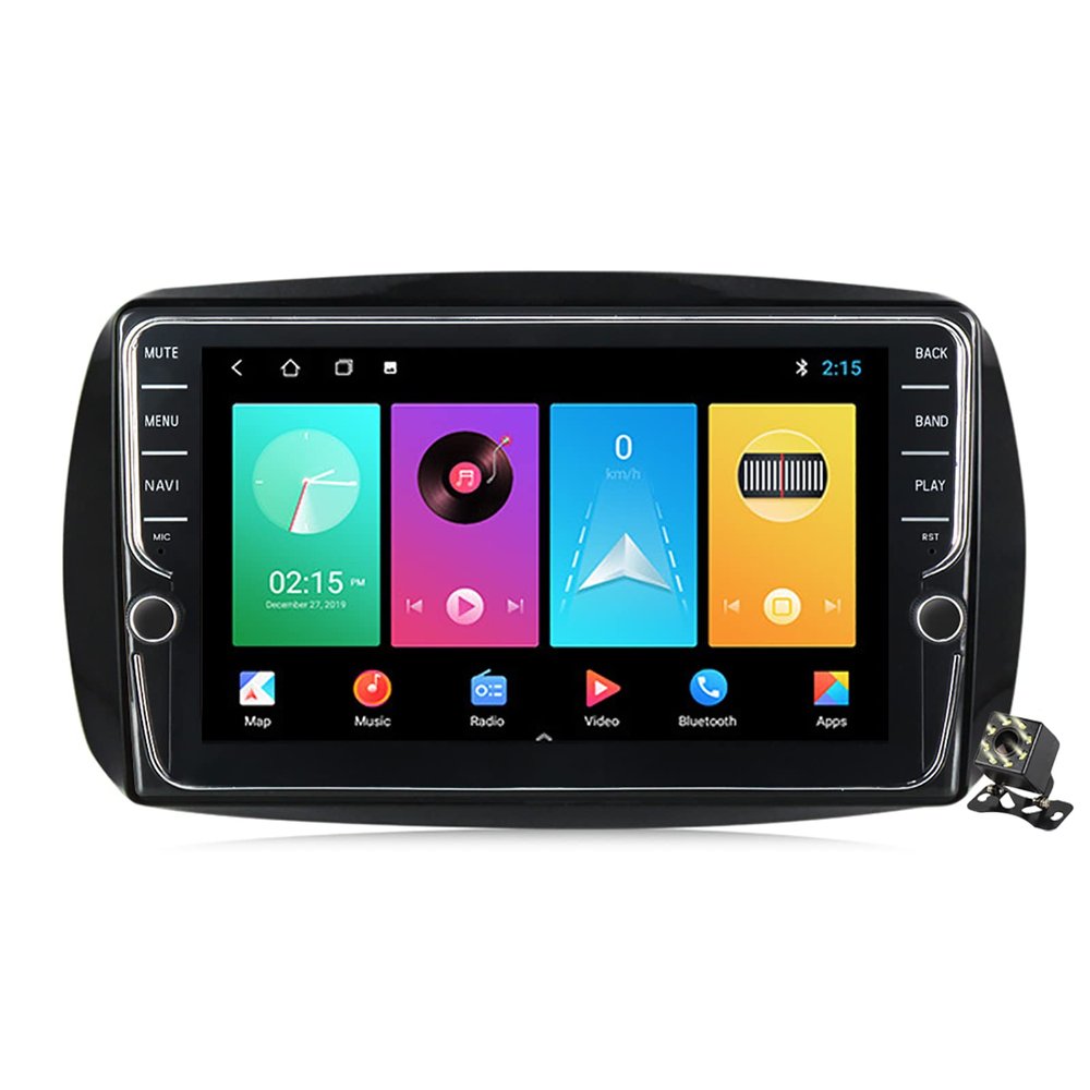 9" Touchscreen Car Stereo for Mercedes Benz Smart Fortwo 2014-2020 Android 11 Car Radio Media Player Support Navigation GPS/Carplay/BT/WiFi/RDS/FM/SWC/DAB+Backup Camera,K100s/1+16g