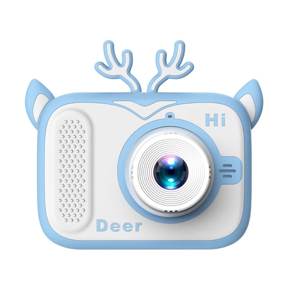 lamphle Mini Camera 2.0-inch IPS Screen Record Energy Saving Children Digital Video Camcorder Birthday Gift White