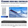 ICUIXIAN 3x4 Video Wall Controller 4x3 1920P@60Hz Resolution 12-Channel Video Wall Processor 1HDMI Input and 12HDMI Output TV Wall Controller for 12 TV Splicing 3x4, 2x5, 3x3, 2x4, 2x3, 2x2 Mode view 2