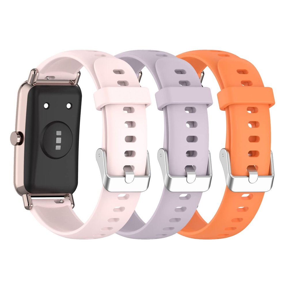 3 Pack Replacement Bands Compatible with HENGTO Fitness Tracker Watch, Soft Silicone Adjustable Sport Strap Wristband for HENGTO 1.4''/MorePro HM08/FITVII HM08/YOUSOKU H97 Pro/Amzhero D26/HENGTO H39 PLUS Smartwatch(3 Pack B)