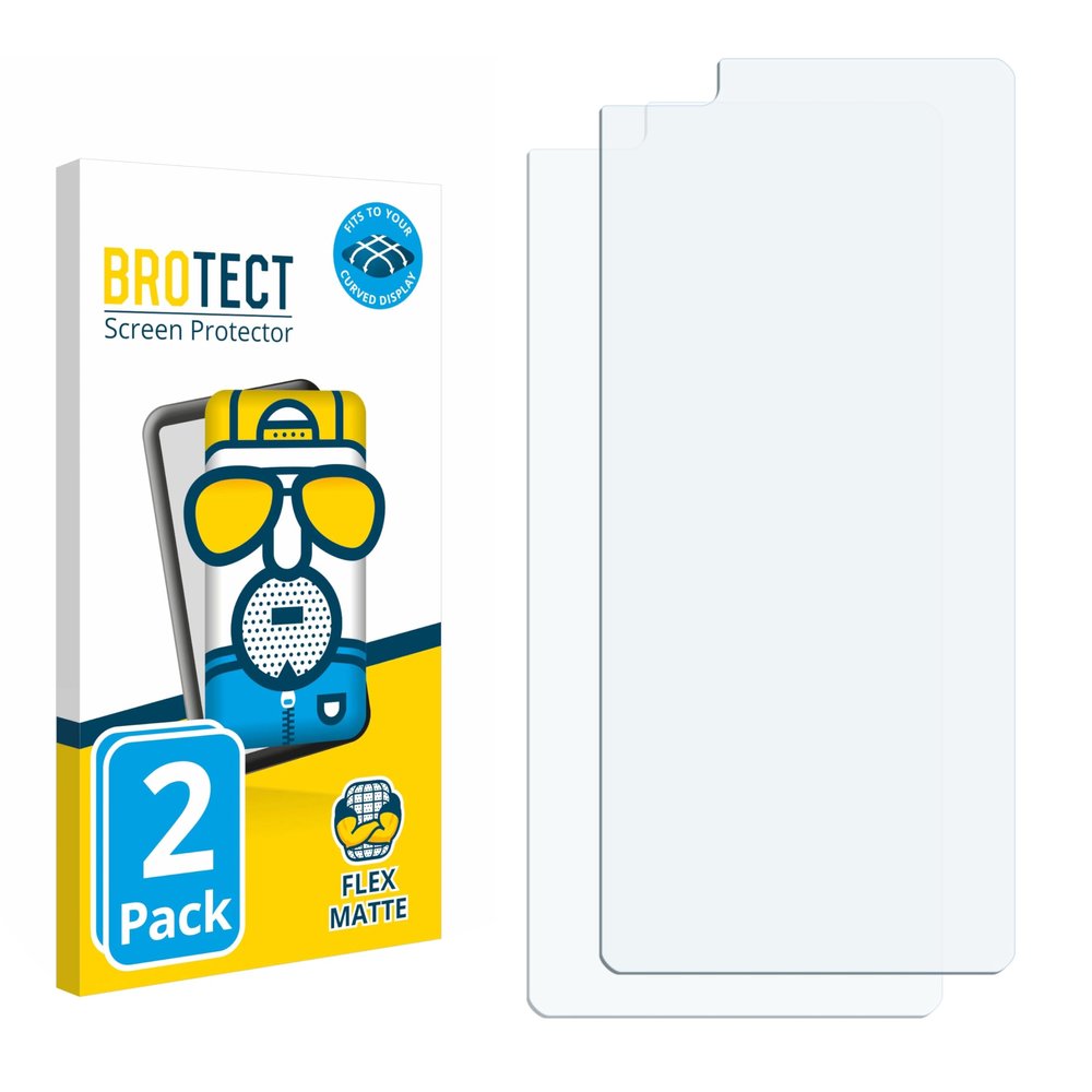 brotect 3D Curved Screen Protector Matte Compatible with Tecno Phantom X (2 Pack) - Full Screen Coverage