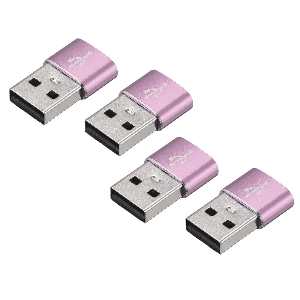 Rebower USB C Female to USB Male Adapters Type C to USB Converters[for Phone Tablet Computer] - Rose Gold/4 Pcs