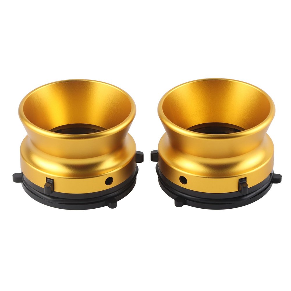 1 Pair Nab Hub Adapters for Studer for Akai for Teac, 10 Inch Opener Empty Aluminum Alloy Take Up Reel to Reel Small Hub, Tape Reel to Reel Recorder for Studer (Gold)