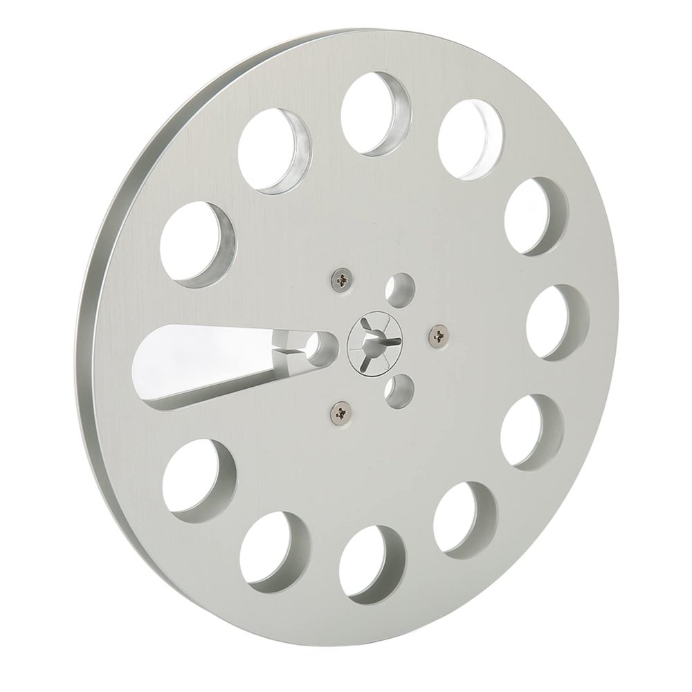 1/4 7 Inch Empty Tape Reel, 11 Holes Universal Open Reel Sound Tape Empty Reel, Aluminum Take Up Reel to Reel for Nab