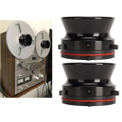 1 Pair Nab Hub Adapters for Studer for Akai for Teac, 10 Inch Opener Empty Aluminum Alloy Take Up Reel to Reel Small Hub, Tape Reel to Reel Recorder for Studer (Black)