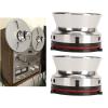 1 Pair Nab Hub Adapters for Studer for Akai for Teac, 10 Inch Opener Empty Aluminum Alloy Take Up Reel to Reel Small Hub, Tape Reel to Reel Recorder for Studer (Silver) view 2