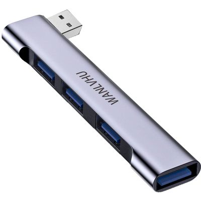 USB Hub for Laptop 4-Port, Portable USB 3.0 Hub USB Splitter, USB Multiport Adapter Expander for MacBook Air/Pro, Laptop, PC, Keyboard, Flash Drive, Mobile HDD (USB Hub for Left)
