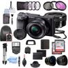 Alpha a6400 Mirrorless Digital Camera 24.2MP Sensor with 16-50mm Lens, 2 Pack SanDisk 128GB Memory Card, Backpack, Full Size Tripod & Inspire Digital Cloth Accessory Bundle (Black) (Renewed) view 1