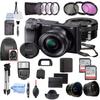 Alpha a6400 Mirrorless Digital Camera 24.2MP Sensor with 16-50mm Lens, 2 Pack SanDisk 64GB Memory Card, Backpack, Full Size Tripod & Inspire Digital Cloth Accessory Bundle (Black) (Renewed) view 1
