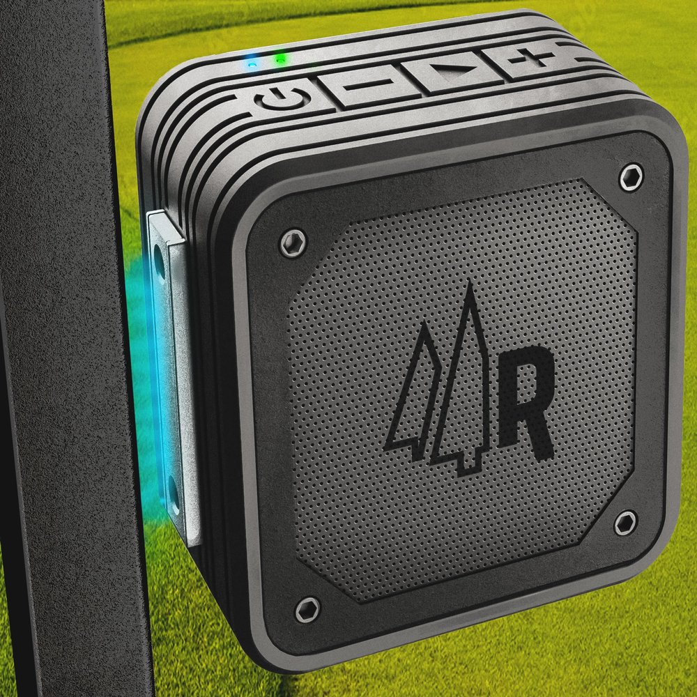 Magnetic Bluetooth Speaker for Golf Carts, Waterproof (IPX6) Built-in Magnet Mount Attachment, 33Ft Wireless Range - Gift for Dad, Men Who Love Golfing (Carrying Case Included)