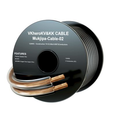VKheroKV Mukjipa-Cable-02 5N OFC((99.999% Oxygen Free Copper Wire) HiFi Audio Speaker Wire 2 Conductors, 10 AWG, 12 AWG, 14 AWG, Mukjipa-Cable-02. (8M(26Ft), 12 AWG)