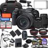 Canon EOS RP Mirrorless Camera w/RF 24-105mm f/4-7.1 is STM Lens + EF 75-300mm f/4-5.6 III Lens + 2X 64GB Memory + Case + Microphone + LED Video Light + More (35pc Bundle) (Renewed) view 1