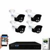 GW 8 Channel 4K NVR 5MP 1920P Full-Time Color Night Vision 2-Way Audio Security Camera System - 4 x 5MP Human Vehicle Detection Outdoor/Indoor PoE IP Bullet Camera view 1