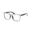 FUPRECIOUS Square Rhinestone Reading Glasses For Women Blue Light Blocking Computer Readers Glasses (black, 3.5, x) view 1