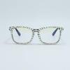 FUPRECIOUS Square Rhinestone Reading Glasses For Women Blue Light Blocking Computer Readers Glasses (black, 3.5, x) view 2