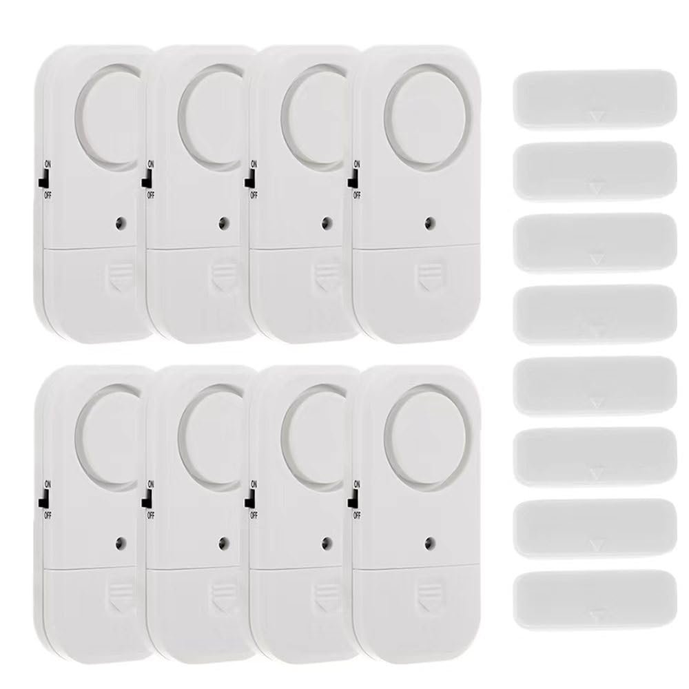 Window and Door Alarm for Kids Safety, 8 Pack Personal Security for Pool, Burglar Alert, Dementia Patients