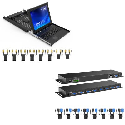 ADD 1 KVM Module for daisychain with 15 Servers(17" LCD KVM +1 daisychain KVM 8 Port)