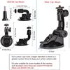ASOCEA Action Camera Suction Cup Mount Windshield Camera Holder Tripod Adapter with Screw Compatible and Action Camera Chest Mount Harness with J Hook view 2