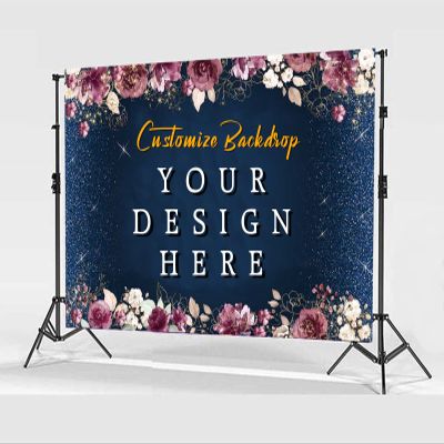 Customize Backdrop for Birthday Baby Shower Party Decorations Customize Personalized Photo Text Photography Background Banner for Wedding Event Ceremony Holiday Graduation Business Photo Studio Props