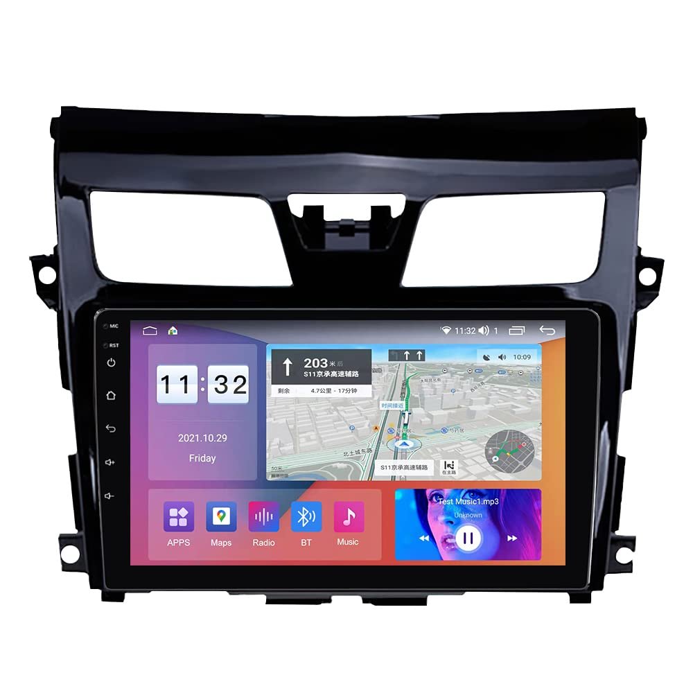 Radio Stereo for Nissan Altima Teana 2013 2014 2015, Biorunn 10.1 Inch Octa Core Car GPS Navi Wireless Carplay Auto Head Unit IPS Touch Screen FM AM RDS DSP, 8GB RAM 128GB ROM