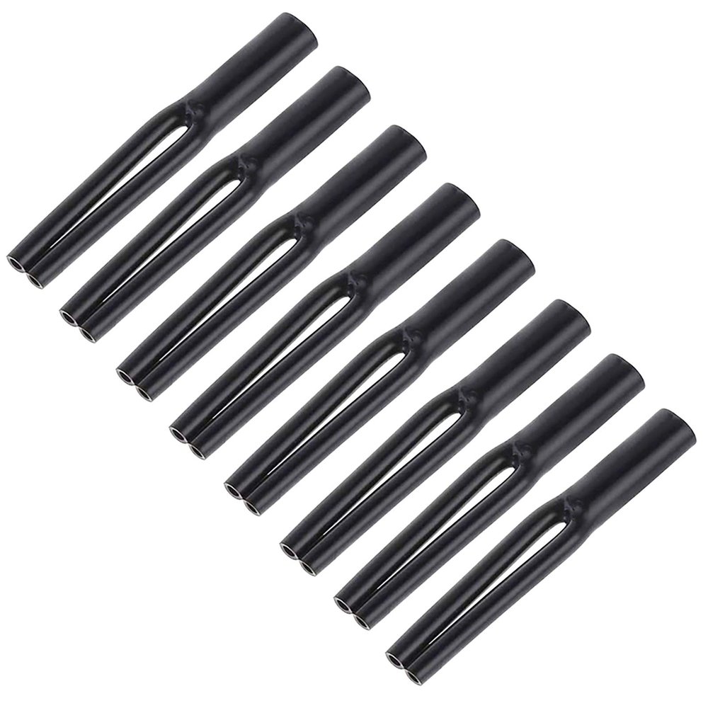 Cable Pants and Jacket Speaker Wire Y Boot (7MM-2x 3.5MM 8PACK Black) for Dressing Up/Protecting/DIY Your Speaker, DIN to RCA Cables