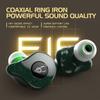 ICESOMNUS Sabbat E16 HiFi Wireless Earbuds with Coaxial Dual Driver Technology, Balanced Armature and Dynamic Driver, aptX Bluetooth 5.2 in-Ear Headphones for Audiophile Music Lovers(Aurora Green) view 2