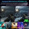 Kinupute Mini Gaming PC, Small Desktop Computer Core i7-12700F 2.1-4.9GHz, Win-11 Pro, 32G DDR5| 1T M.2 PCIE4.0 SSD, GeForce RTX3060 12G, Dual LAN, Four Display, 8K Outputs, WiFi6E/BT5.3, Optical view 3