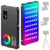 ENEGON RGB Video Light, Built-in 4000mAh Rechargeable Battery LED Camera Light Full Color 24 Common Light Effects, CRI95 2500-9000K LED Video Light Panel with Power Bank Function.