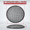 Tongze 12" Speaker Grill Cover: Car Audio Speaker Grill Cover, Subwoofer Metal Mesh-Waffle Grill Cover Protector with Rubber Frame(Pack of 2) view 3