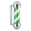 MIXXON Waterproof Barber Shop Pole Light, Rotating Stripes LED Turn Light, Hair Salon Shop Classic Sign, for Outdoor Wall Graphic Decoration,Green view 1