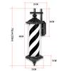 MIXXON Retro Barber Shop Pole Light, Barbershop Stripes Rotating Pole LED Light - Hairdressing Sign Barber Shop Sign, for Outdoor Wall Graphic Decoration,Blue & red view 2