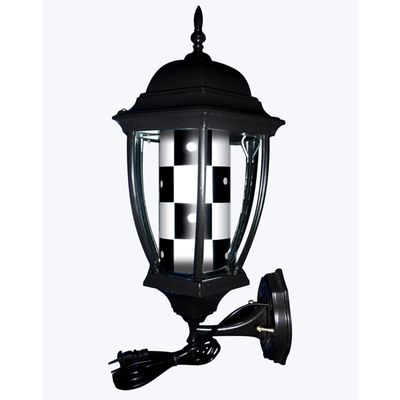 MIXXON Barber Shop Pole Light, Hair Hairdressing Salon Barber Shop Sign, Retro Rotating LED Turn Light, for Outdoor Wall Decoration,A