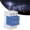 AAOCLO Surge Protective Device, DC1000V Fireproof Flame Retardant PC Small Leakage Photovoltaic Surge Protector for Indoor Outdoor (Size : 3P) view 2