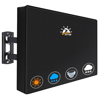 Zettum Outdoor TV Cover 43 Inch - 600D TV Cover Weatherproof & Waterproof for 40 to 43 Inch Outdoor TV, Heavy Duty TV Enclosure Protector for Outside Flat Screen TV (Size: 40"L x 6"D x 26"H)
