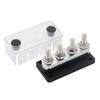 600A 300Amp DC 48V 3/8" M10 M8 Stud 4 Terminal Power Distribution Block Black Red for Car RV Truck Trailer (1PC 600A, Black) view 2