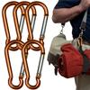 MULTUS 3 inch Aluminum Orange 50 LB Capacity Carabiner for Camping, Hiking, Hunting, Boating, and Outdoor Hanging Gear Storage and Organization - 5 Pack view 1