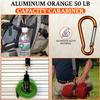 MULTUS 3 inch Aluminum Orange 50 LB Capacity Carabiner for Camping, Hiking, Hunting, Boating, and Outdoor Hanging Gear Storage and Organization - 5 Pack view 2