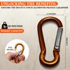 MULTUS 3 inch Aluminum Orange 50 LB Capacity Carabiner for Camping, Hiking, Hunting, Boating, and Outdoor Hanging Gear Storage and Organization - 5 Pack view 4