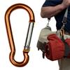 MULTUS 3 inch Aluminum Orange 50 LB Capacity Carabiner for Camping, Hiking, Hunting, Boating, and Outdoor Hanging Gear Storage and Organization view 1