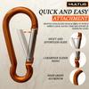 MULTUS 3 inch Aluminum Orange 50 LB Capacity Carabiner for Camping, Hiking, Hunting, Boating, and Outdoor Hanging Gear Storage and Organization view 3