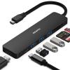 BENFEI USB C HUB 7-in-1, USB-C HUB Multiport Adapter with HDMI (4K @ 60Hz Certified)/100W Power Delivery/3*USB 3.0 5Gbps/SD/TF Card Reader (160MB/s) for iPhone 15 Pro/Max MacBook iPad Pro iMac S23 view 1