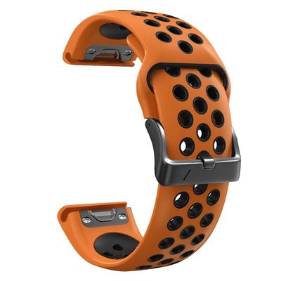 MURVE Silicone 26mm 22mm Quick Release Watchband For Garmin Fenix 6 6S 6X Pro 5X 5 5Plus 3 HR 935 S60 Watch Easyfit Watch Wrist Strap (Color : D, Size : 22mm Fenix 6 6Pro)