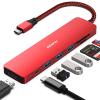 BENFEI USB C HUB 7-in-1, USB-C HUB Multiport Adapter with HDMI (4K @ 60Hz Certified)/100W Power Delivery/3*USB 3.0 5Gbps/SD/TF Card Reader (160MB/s) for iPhone 15 Pro/Max MacBook iPad Pro iMac S23 view 1