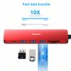 BENFEI USB C HUB 7-in-1, USB-C HUB Multiport Adapter with HDMI (4K @ 60Hz Certified)/100W Power Delivery/3*USB 3.0 5Gbps/SD/TF Card Reader (160MB/s) for iPhone 15 Pro/Max MacBook iPad Pro iMac S23 view 4