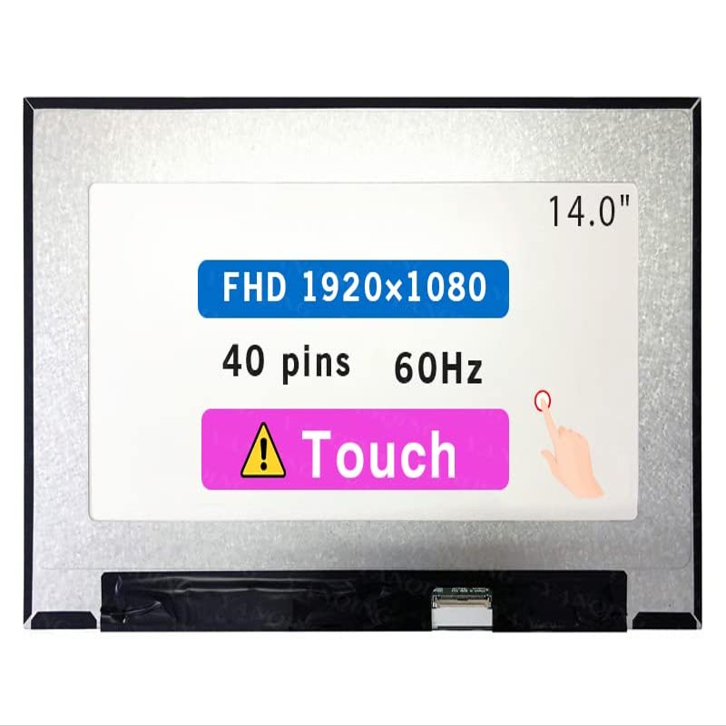 14.0" Screen Replacement for HP Elitebook 840 G7 LCD Display Panel 40 pin (FHD 1920 * 1080 Touch)