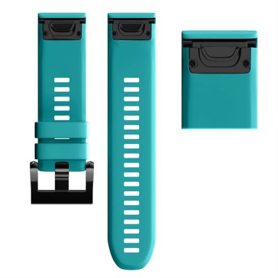 AEHON 22 26mm Quickfit Silicone Watch Straps For Garmin Fenix 7 7X 7s Easyfit Wrist Band Wristbands (Color : Blue Green, Size : 22mm Fenix 7)